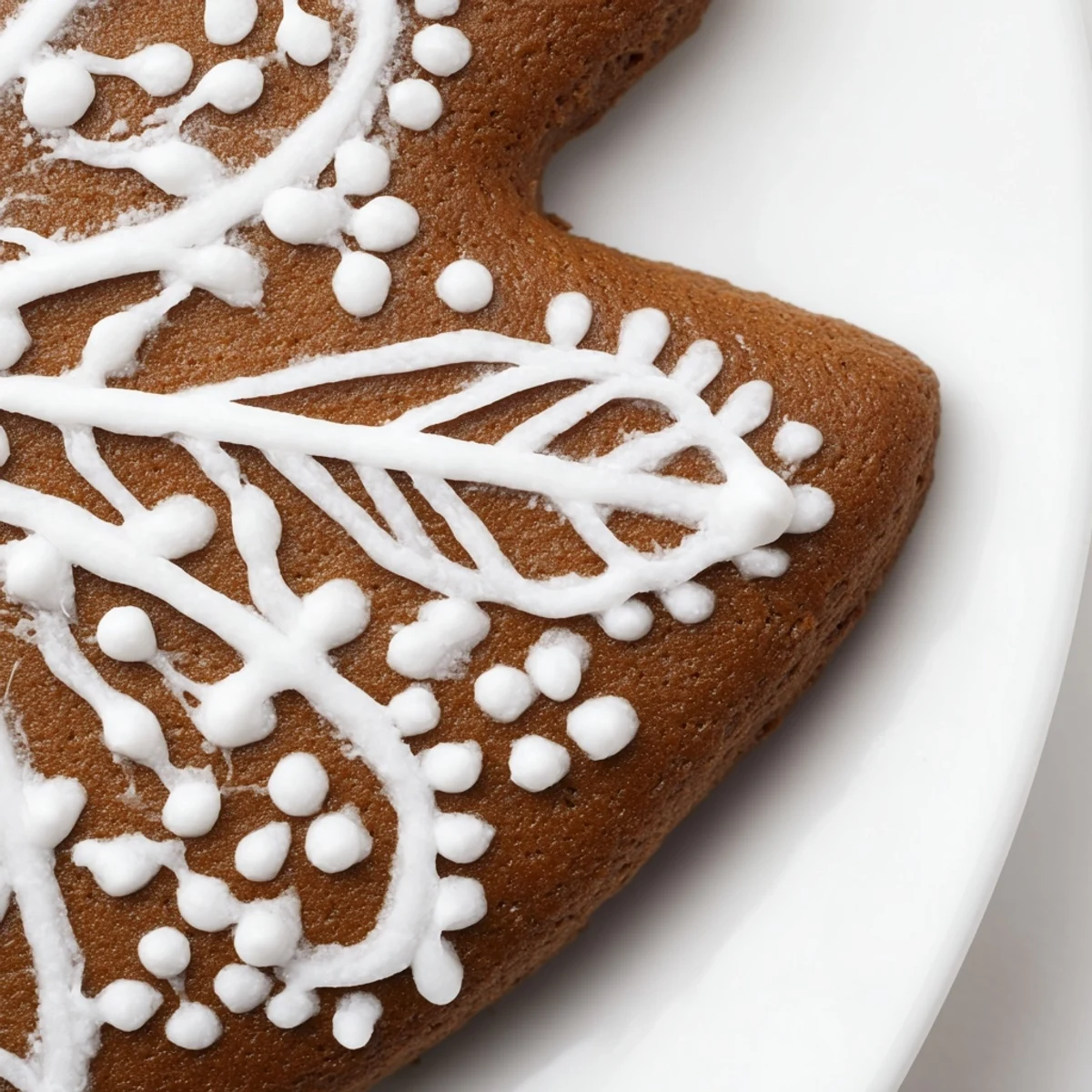 Stack of decorated Gingerbread Cookies with Royal Icing next to a glass of cold milk, ready for a cozy snack.
