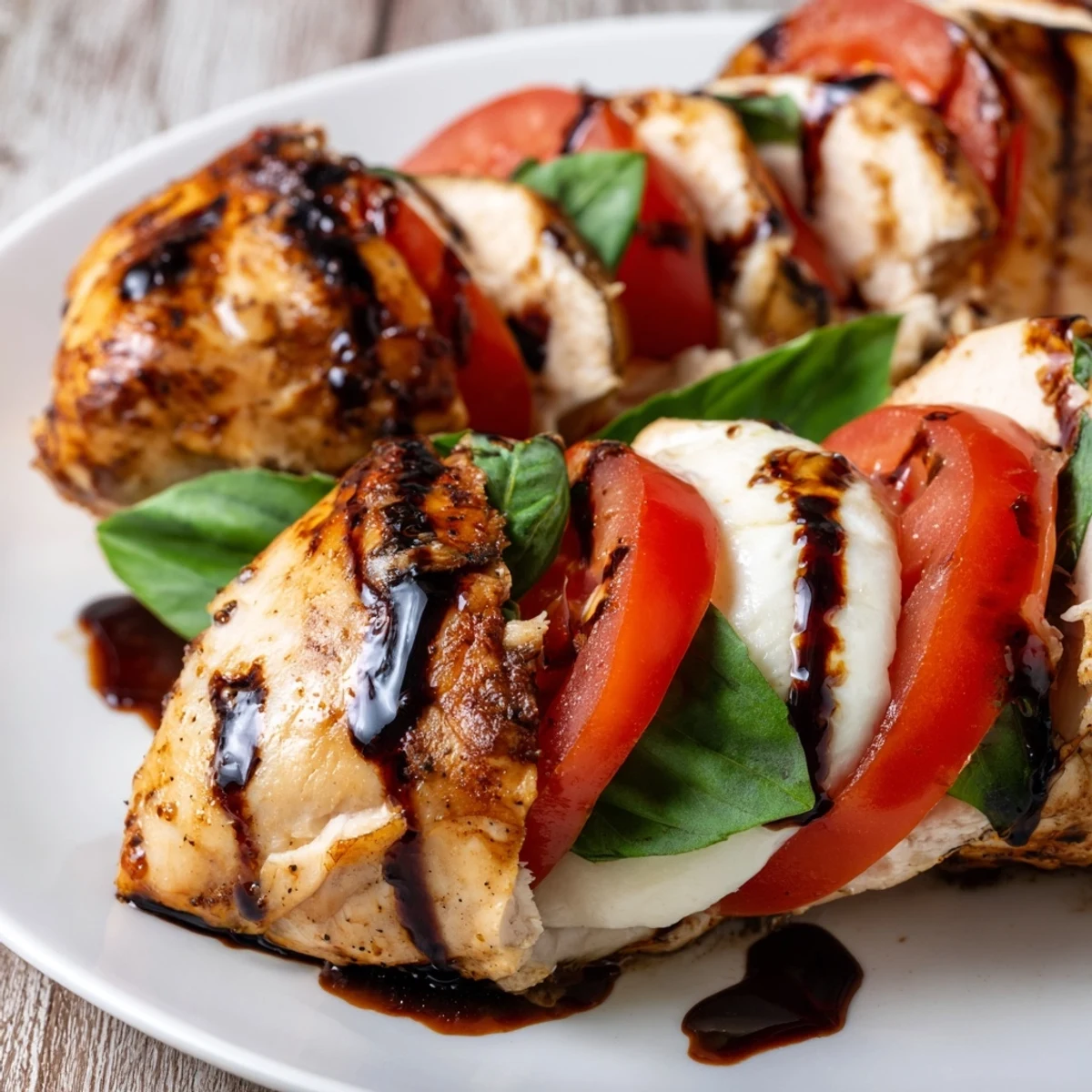 Golden-brown Caprese Stuffed Chicken Breast fresh from the oven, sliced to reveal melted mozzarella and vibrant tomatoes.