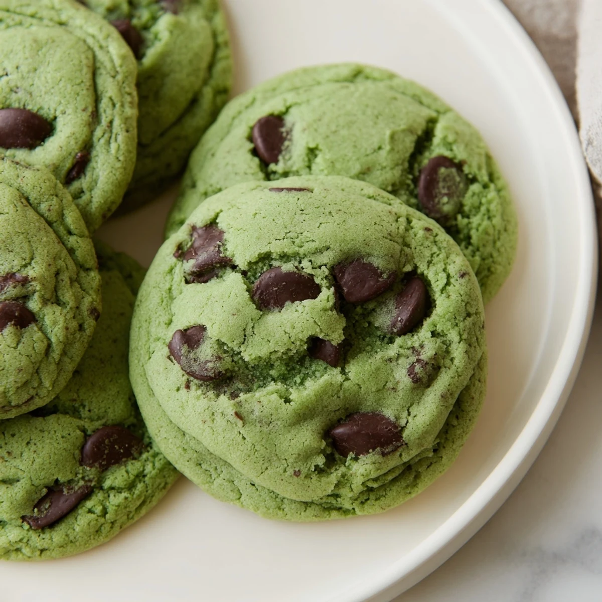 Mint Chocolate Chip Cookies
