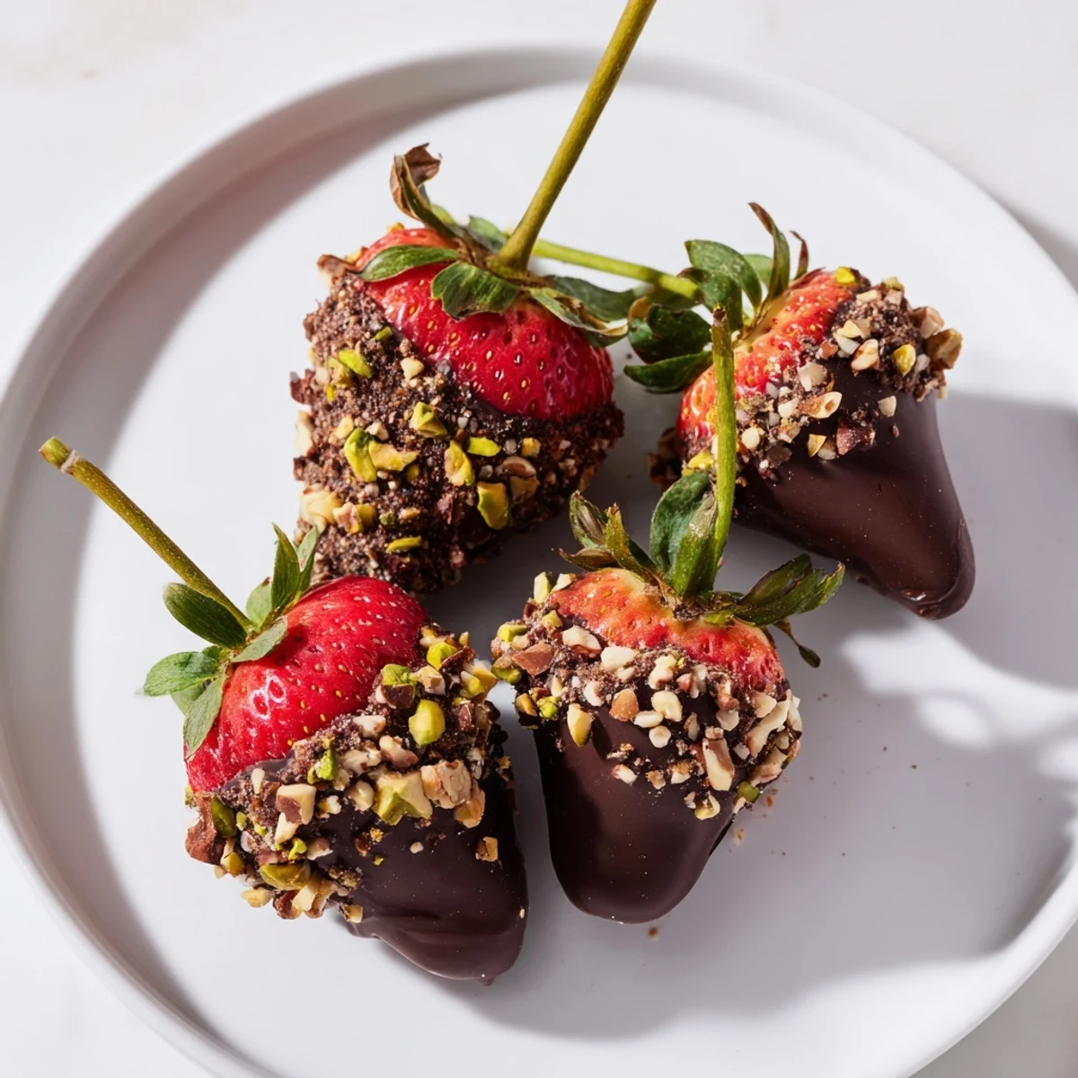Serve these Chocolate Dipped Strawberries with Nuts alongside sparkling wine for a romantic, party-ready gourmet treat.