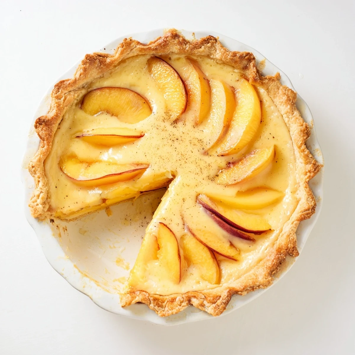 Peach Custard Pie