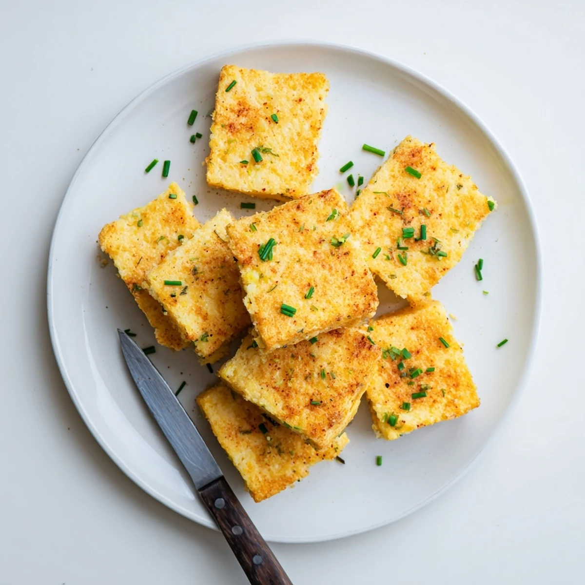 Ultra-crispy baked cheese and herb snack pieces piled beside a tangy dipping sauce
