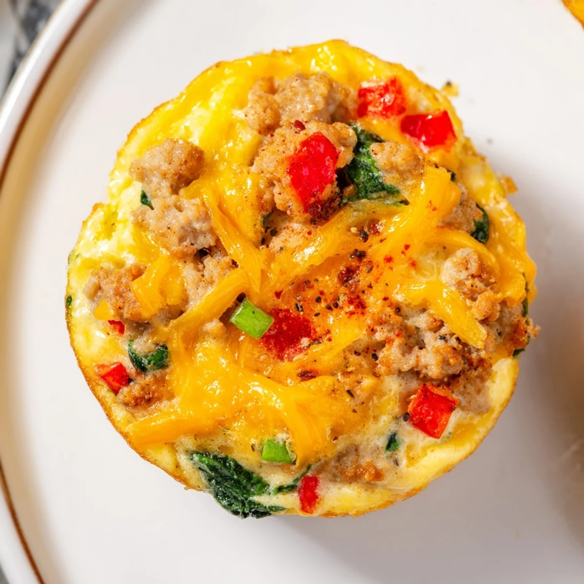 Enjoy Turkey Sausage Egg Muffins warm with salsa and crisp greens