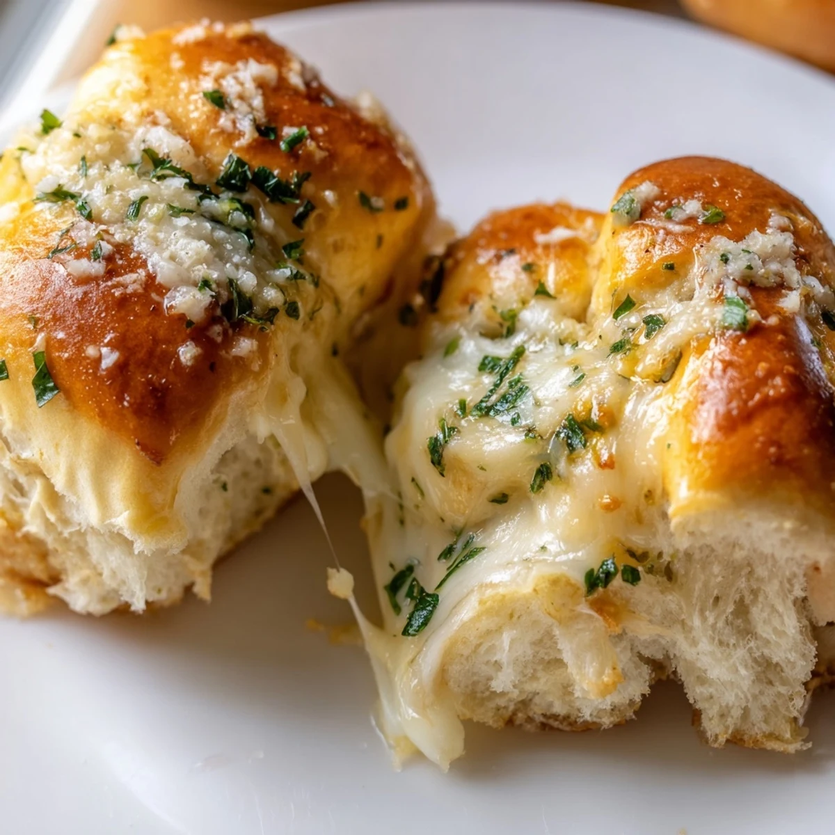 Golden brown mini grilled cheese Hawaiian rolls with melted mozzarella and cheddar oozing from sweet toasted bread