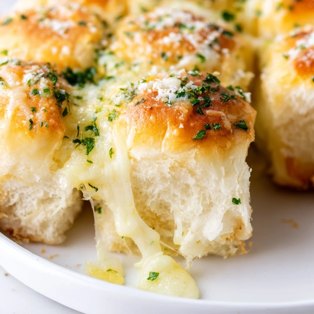 Baked tray of sweet Hawaiian roll grilled cheese sandwiches with golden tops and melted cheddar and mozzarella filling