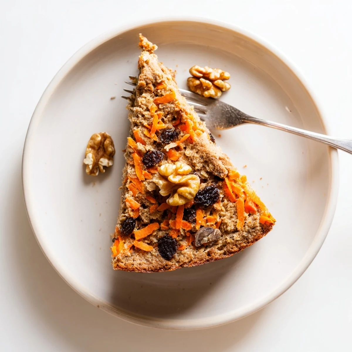 Golden gluten-free carrot cake made with hearty oats and sweet grated carrots cooling on a wire rack