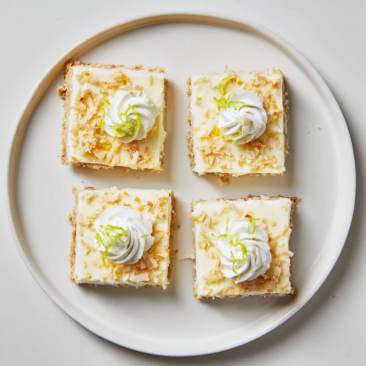 Buttery crust meets tangy custard in Tropical Chill Coconut Lime Bars
