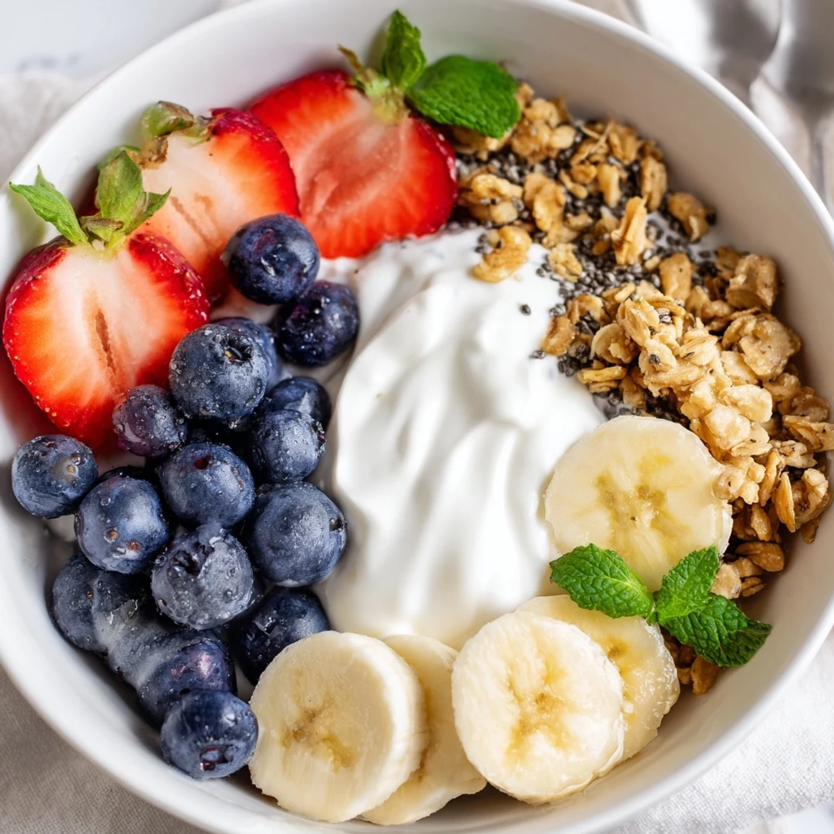 Fresh Blueberry Breakfast Salad Recipe served chilled in bowls, honey-glazed fruit