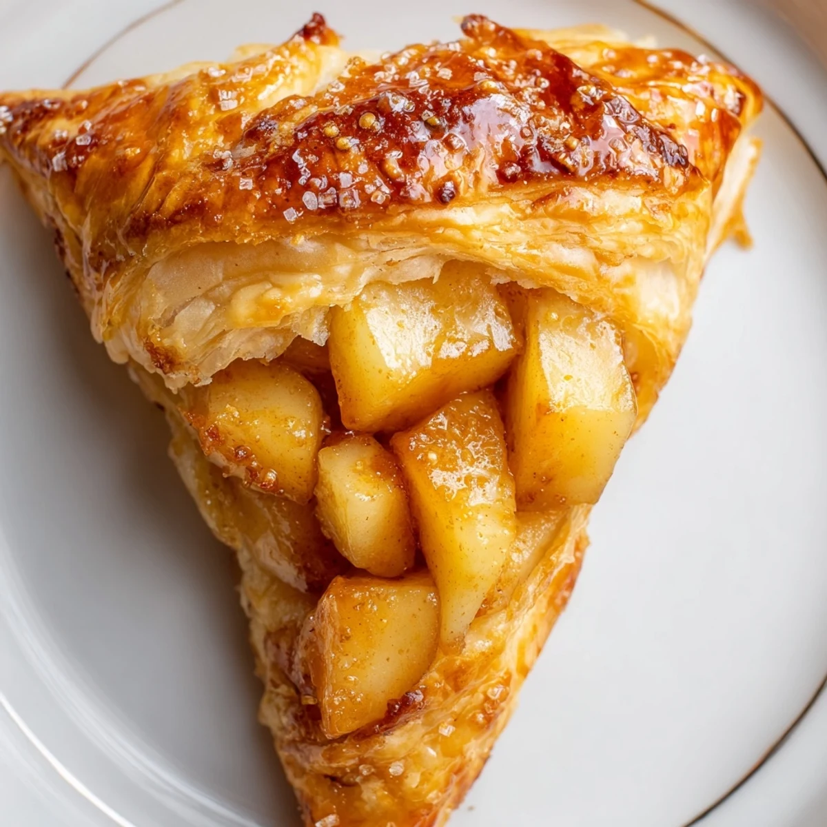 Pear Puff Pastry Recipe with golden flaky crust, warm spiced pear filling