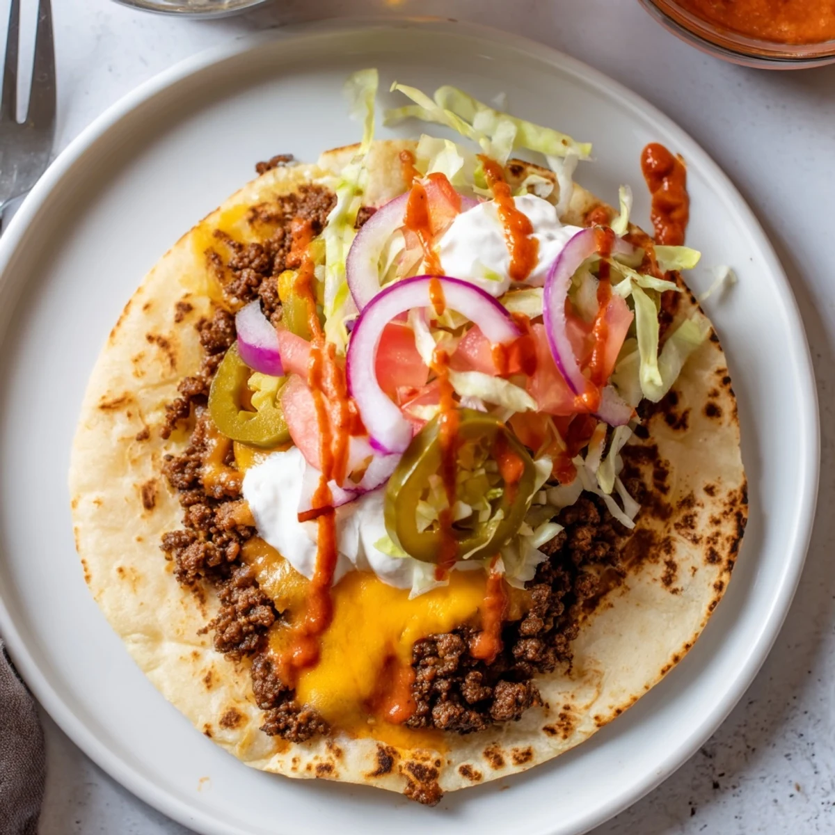 Cheesy Smash Tacos Recipe showing golden crispy cheese, juicy beef, warm tortillas