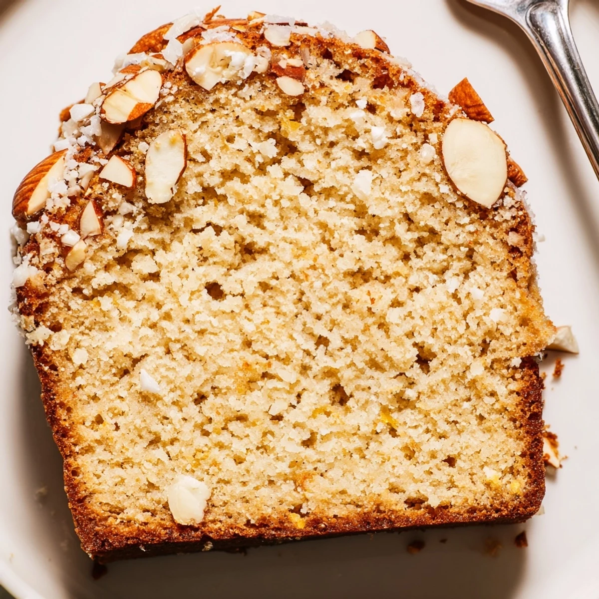 Sliced Gluten Free Orange Cardamom Bread served with butter, fragrant and moist