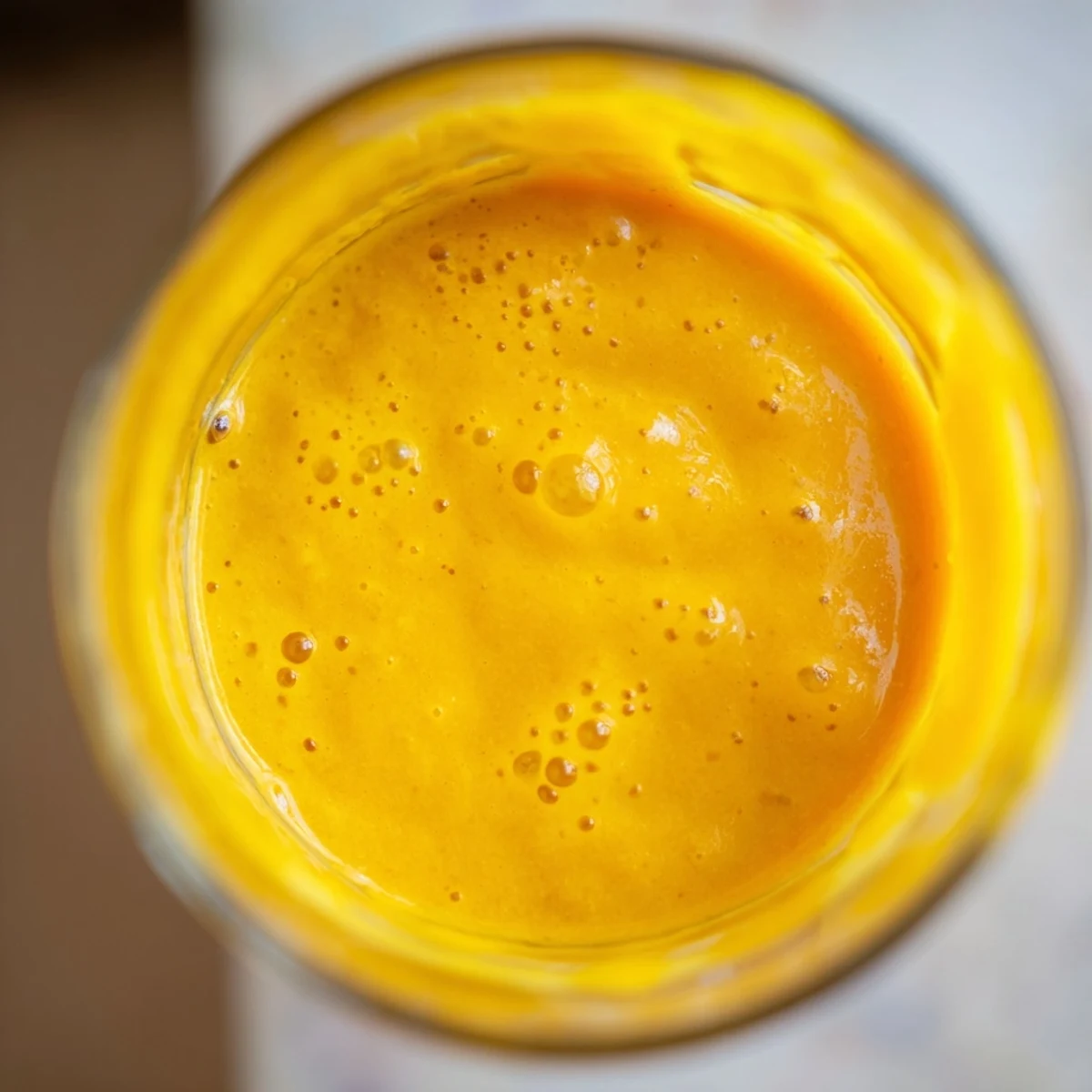 Creamy pineapple mango smoothie recipe blended with banana and coconut water for a refreshing breakfast