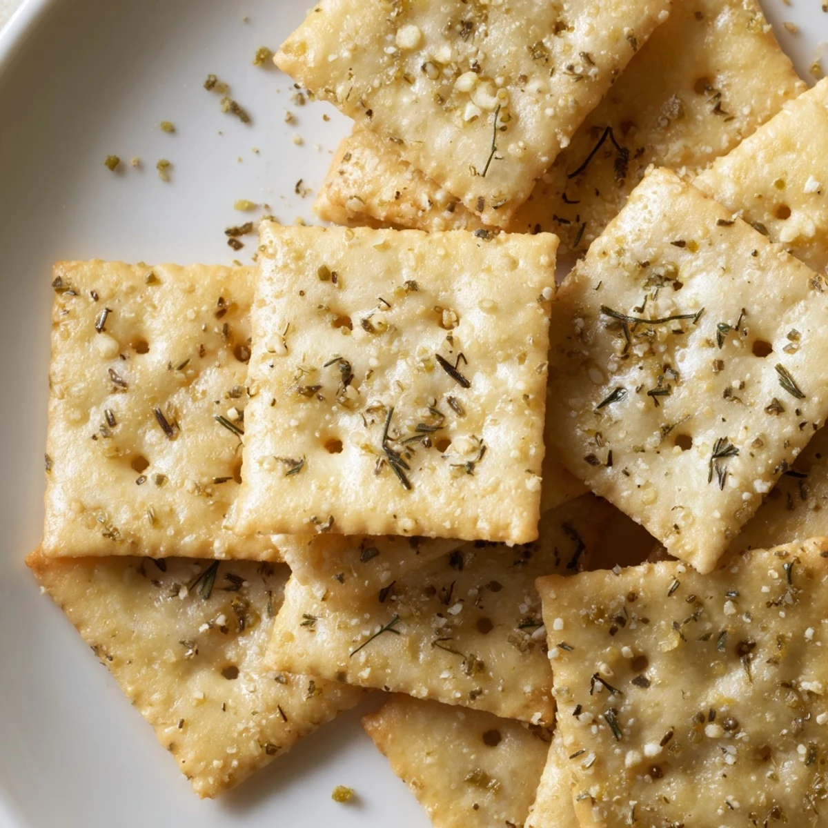 Dill Pickle Saltines Recipe: crispy oven-baked crackers with tangy dill aroma