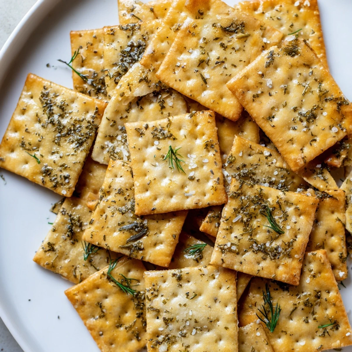 Dill Pickle Saltines Recipe tossed in buttery pickle juice, perfect party snack