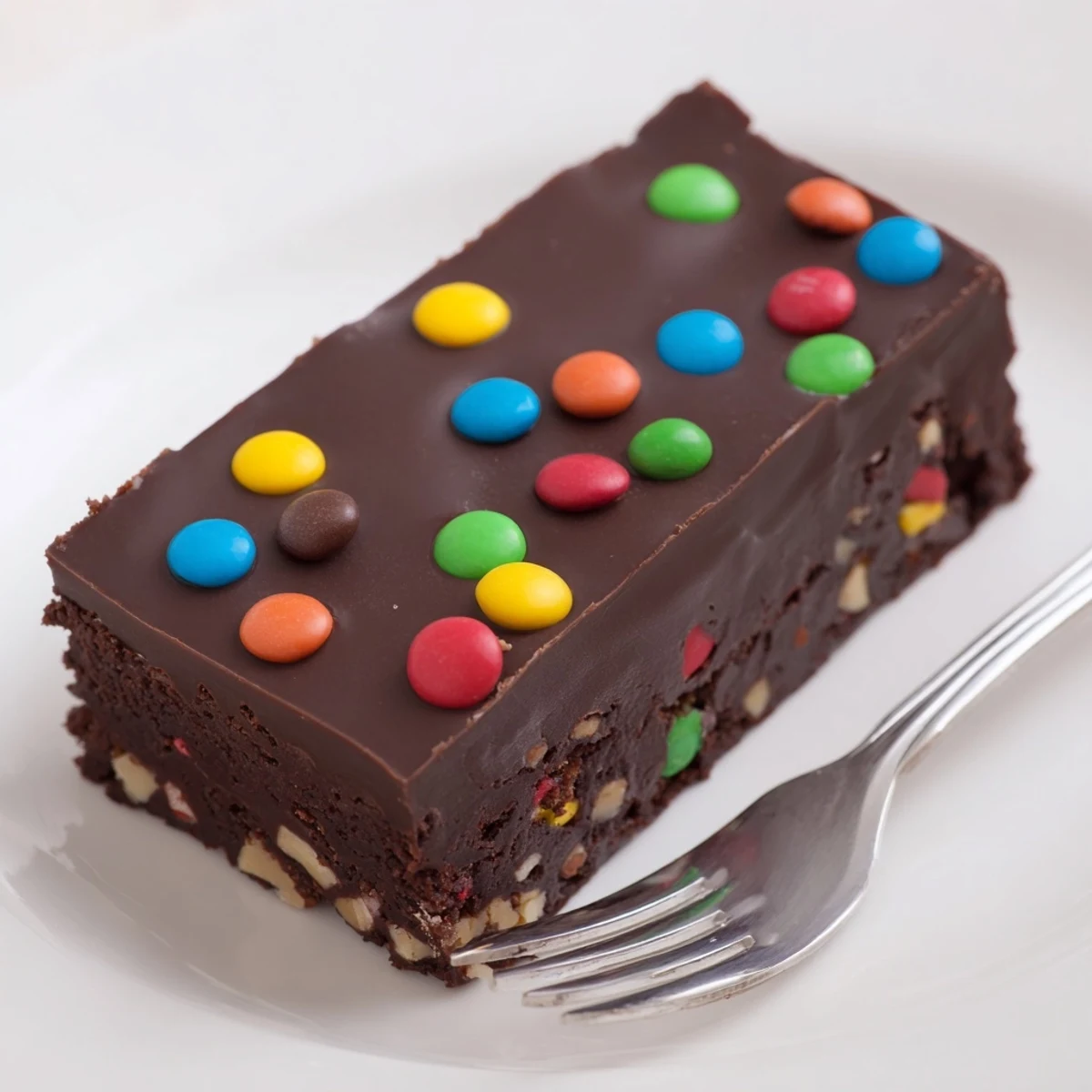 Warm or chilled Gourmet Cosmic Brownies Bars served with cold milk or espresso