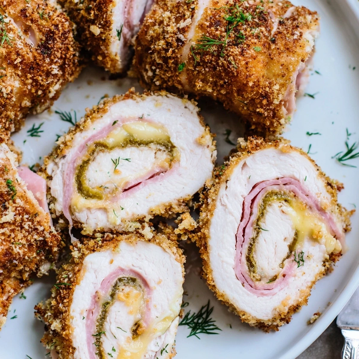 Breaded Crispy Pickle Brined Chicken Rolls cooling on rack, panko crunch audible