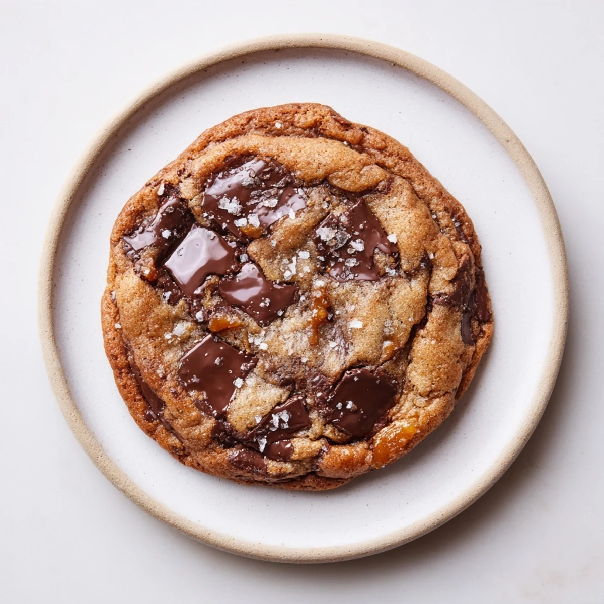 Brown Butter Chocolate Chip Cookies Recipe on parchment, golden edges, chewy centers