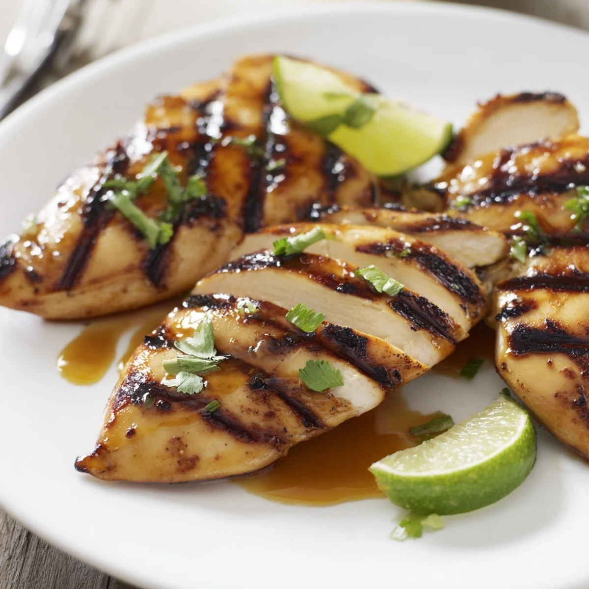 Key West Grilled Chicken With Tropical Citrus Marinade paired with mango salsa, coconut rice