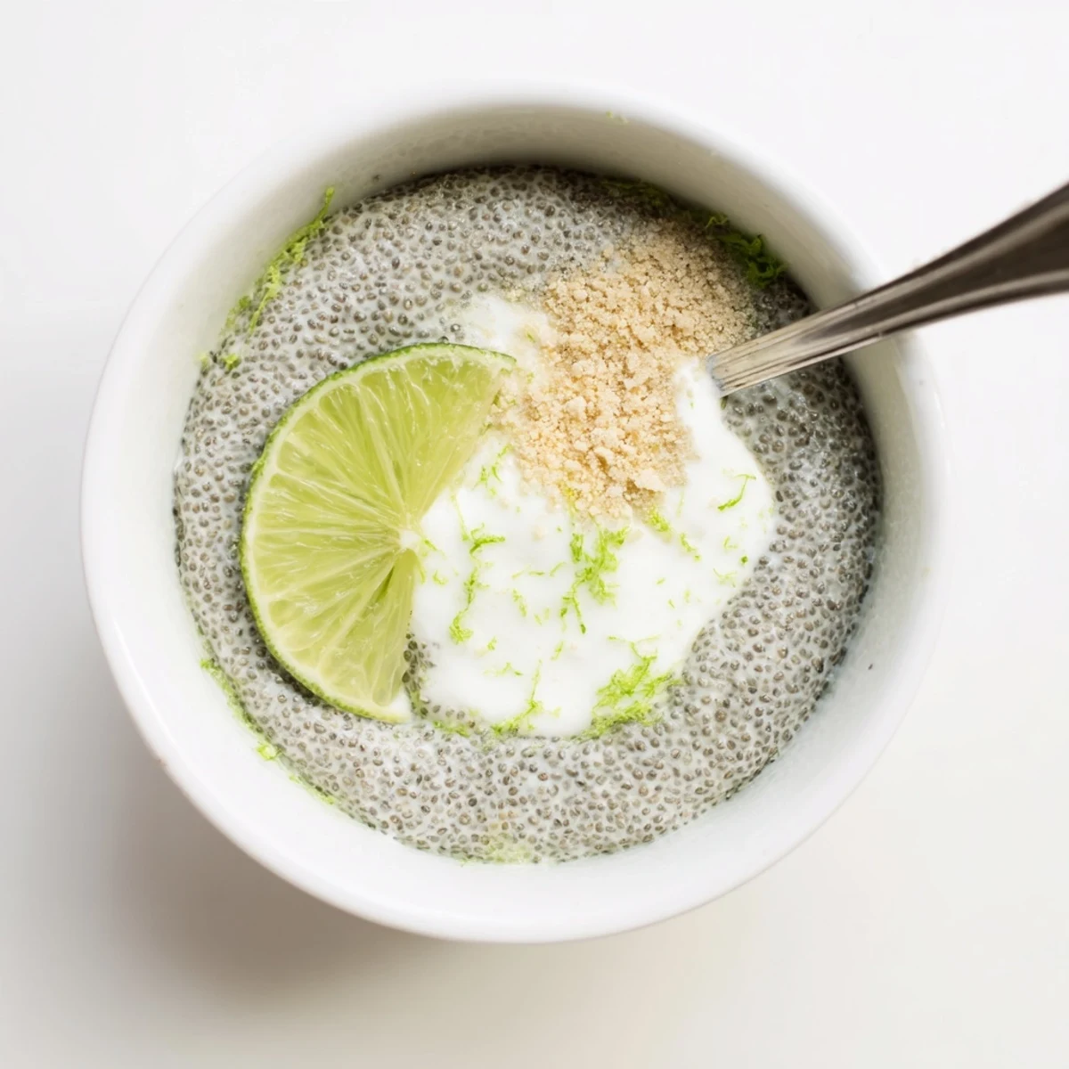 Serve chilled Key Lime Chia Pudding for breakfast or light dessert, refreshing