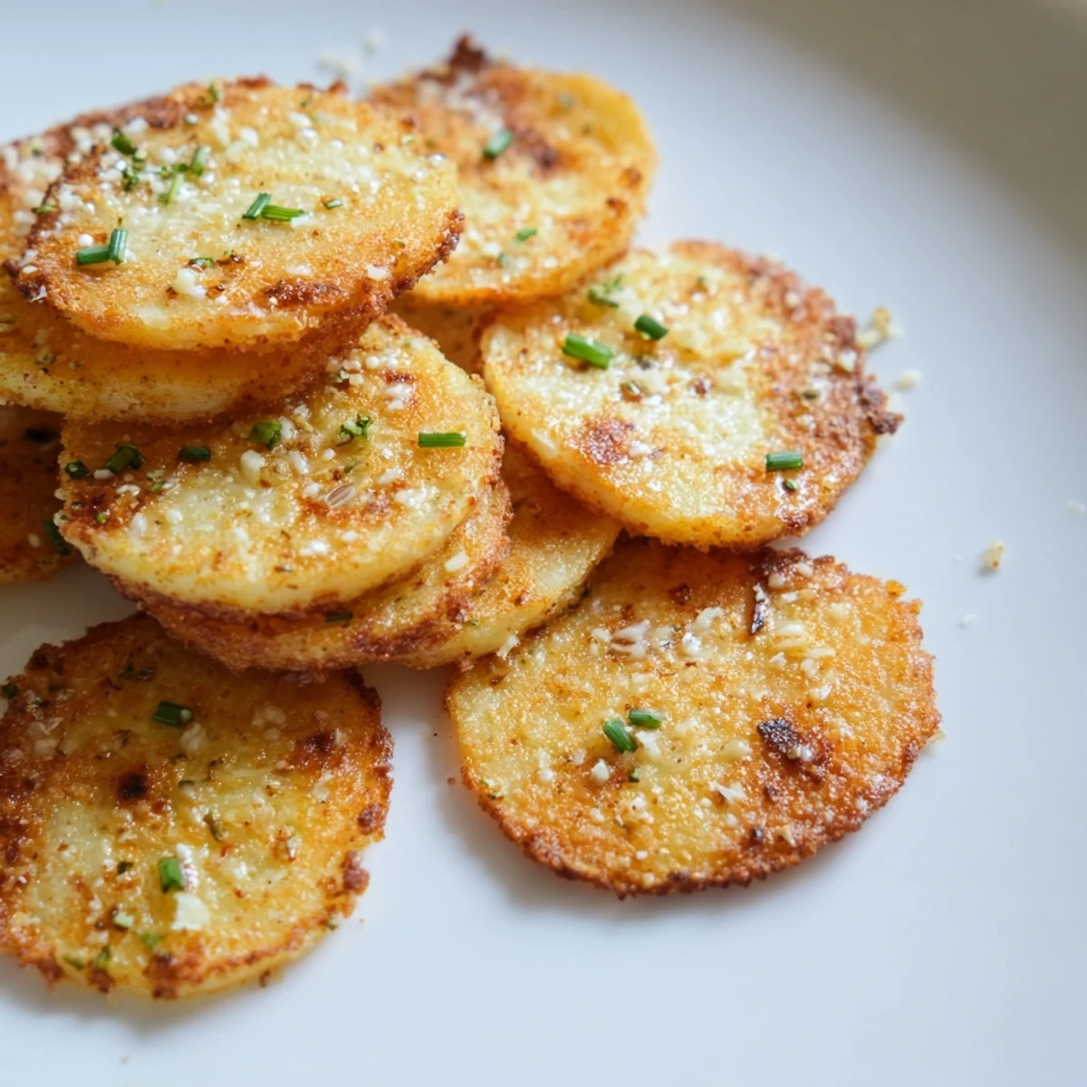 Crunchy baked cottage cheese chips arranged on parchment beside a creamy dip